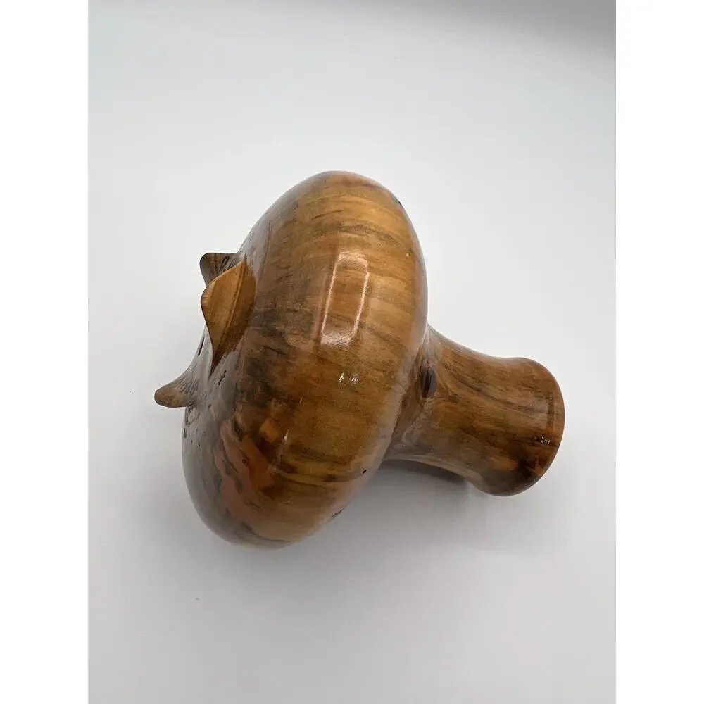 VTG Rare Norfolk Island Pine Hand Turned Wood Vase By D. Van Doren Artist signed